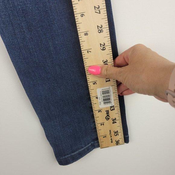 Dish Denim Jeans Women W33 L28 Blue High Rise Skinny Medium Wash Stretch Zip - Picture 12 of 16